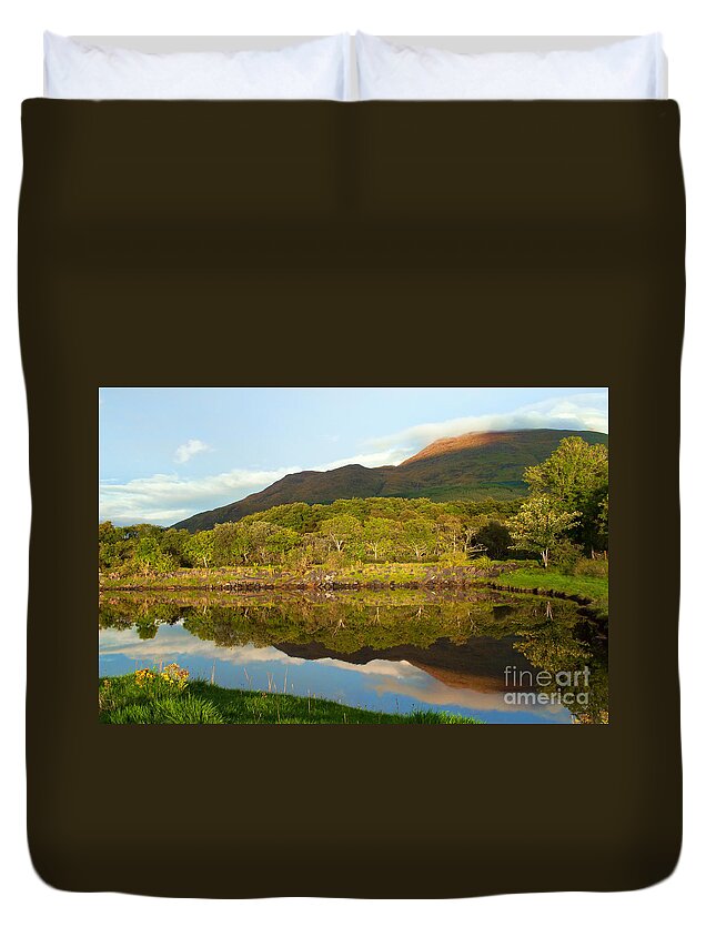 Reflections Duvet Cover featuring the photograph Reflections on Loch Etive by Bel Menpes