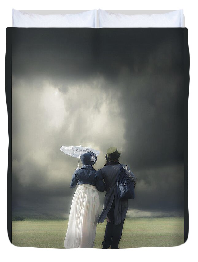 Couple Duvet Cover featuring the photograph Regency couple by Joana Kruse