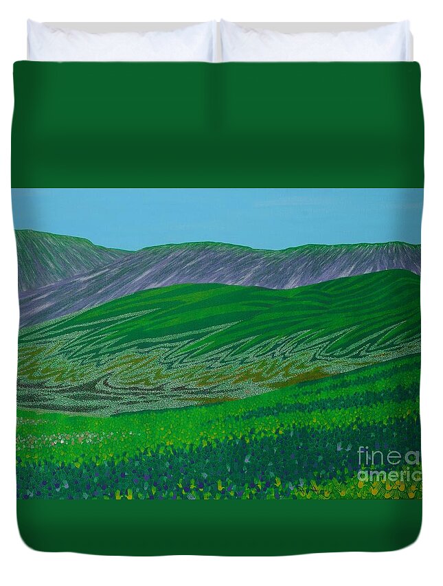 Hands Duvet Cover featuring the painting Rejoice And Be Glad by Doug Miller