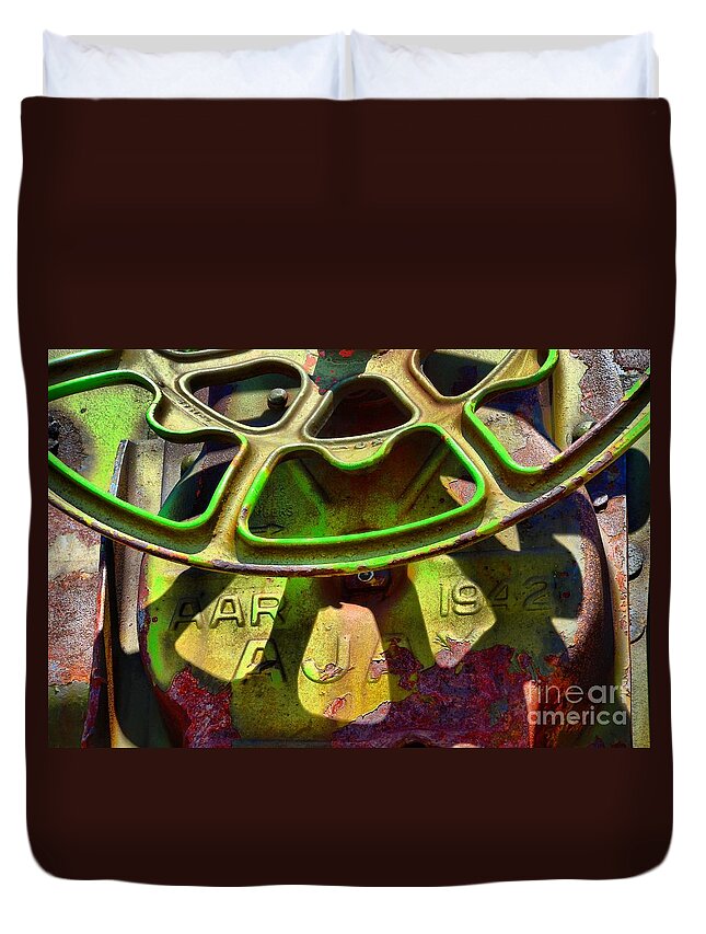 Abstract Duvet Cover featuring the photograph Relic of 42 by Lauren Leigh Hunter Fine Art Photography