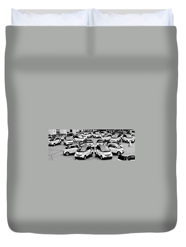 Automobiles Duvet Cover featuring the photograph Rental Cars by Niels Nielsen
