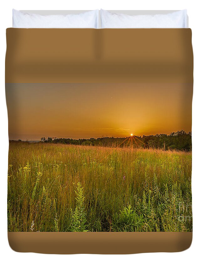 Composite Duvet Cover featuring the photograph Retzer Sunset by Andrew Slater