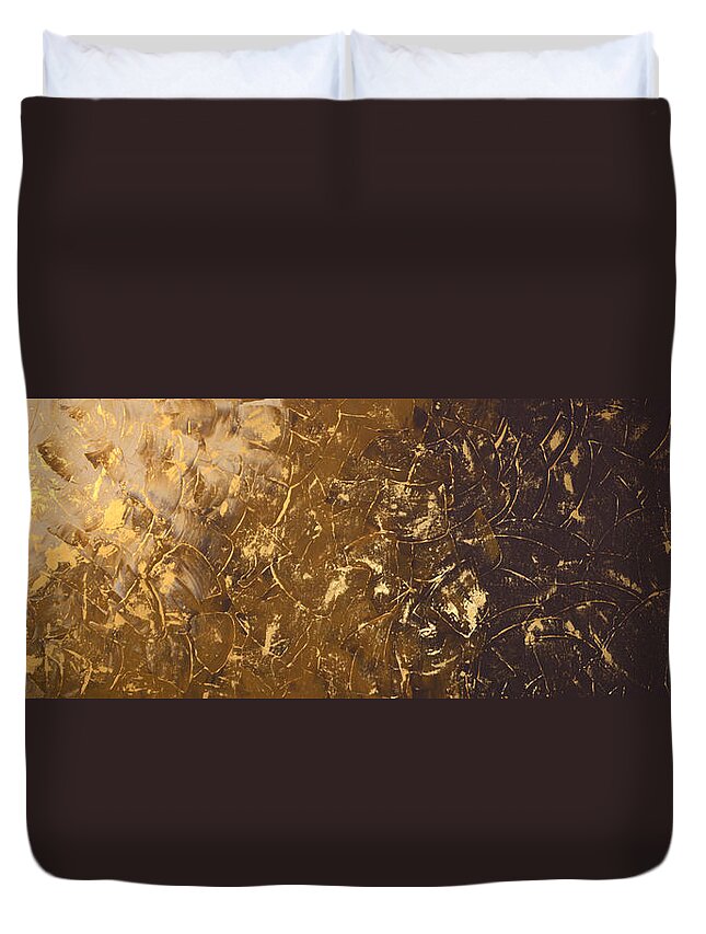 Rich Duvet Cover featuring the painting Rich by Linda Bailey