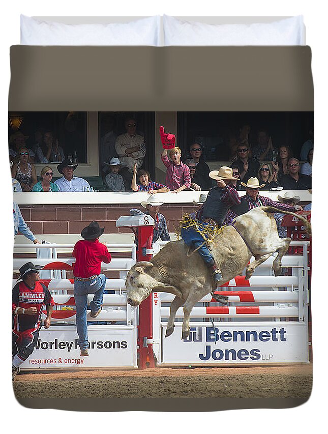 2014 Duvet Cover featuring the photograph Ride em Cowboy by Bill Cubitt