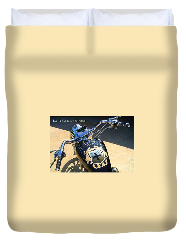 Iphone Case Duvet Cover featuring the photograph Ride To Live by Phillip Allen