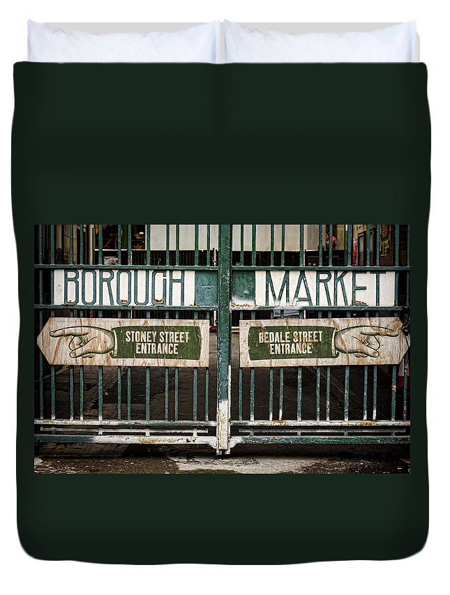 Borough Market Duvet Cover featuring the photograph Right or Left by Heather Applegate