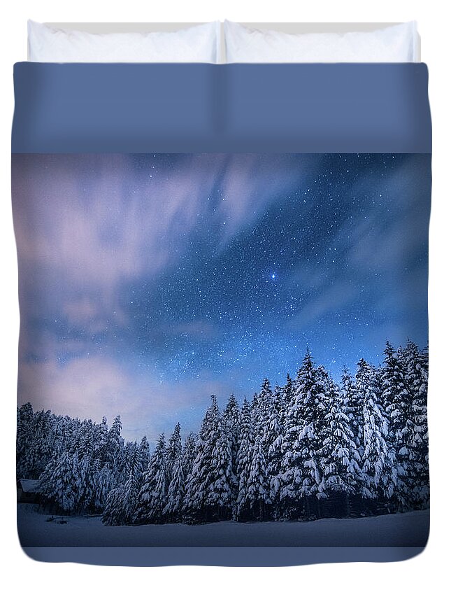 Scenics Duvet Cover featuring the photograph Rila Mountain, Bulgaria by Inhiu All Rights Reserved
