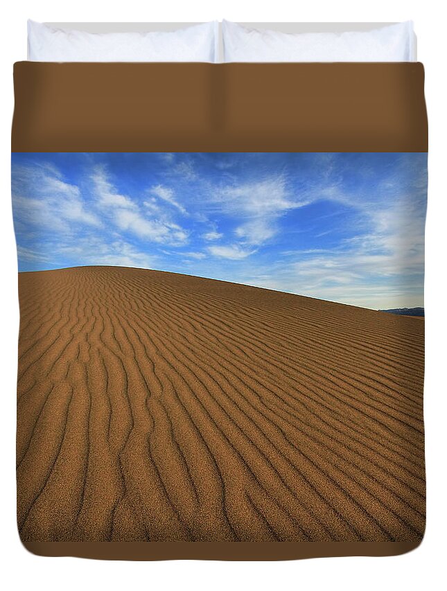 Tranquility Duvet Cover featuring the photograph Ripples On The Dunes by David Toussaint