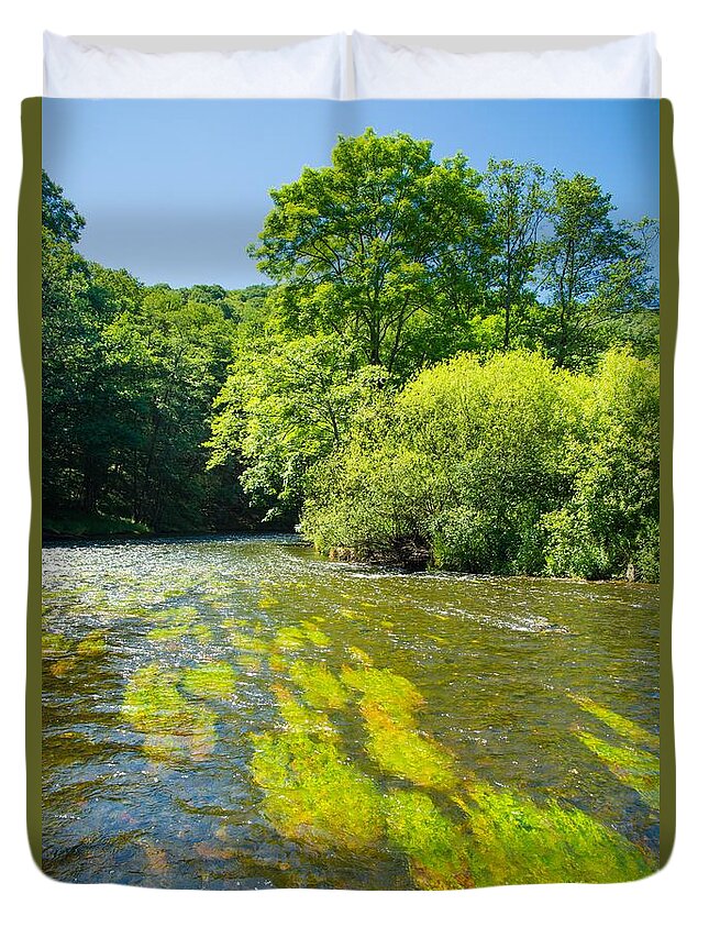 River Duvet Cover featuring the photograph River Thaya In Austria by Andreas Berthold