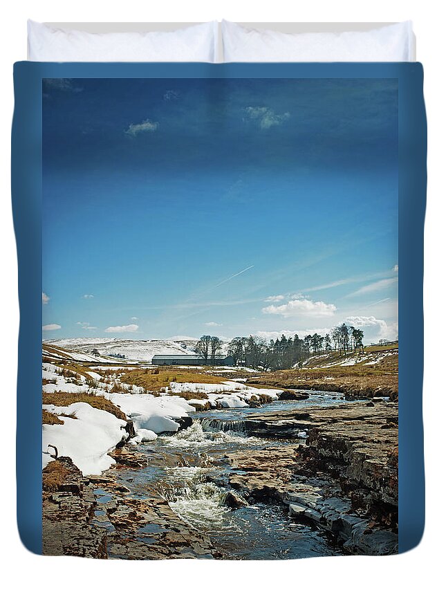 Scenics Duvet Cover featuring the photograph River Tyne Near Its Source by Alphotographic