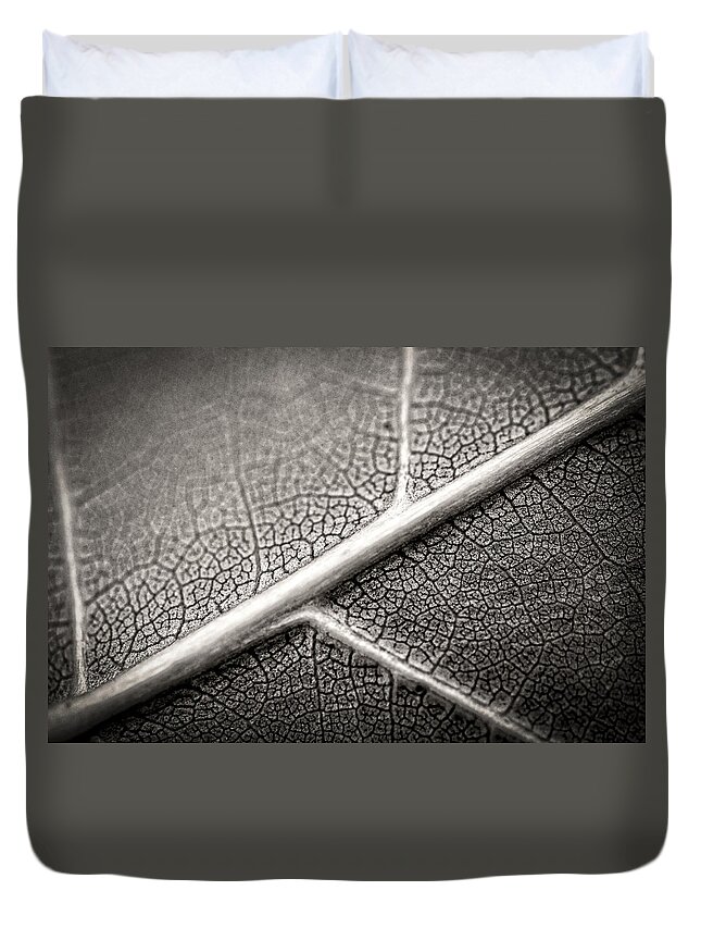 B&w Duvet Cover featuring the photograph Road Map Of A Restless Mind by Sandra Parlow