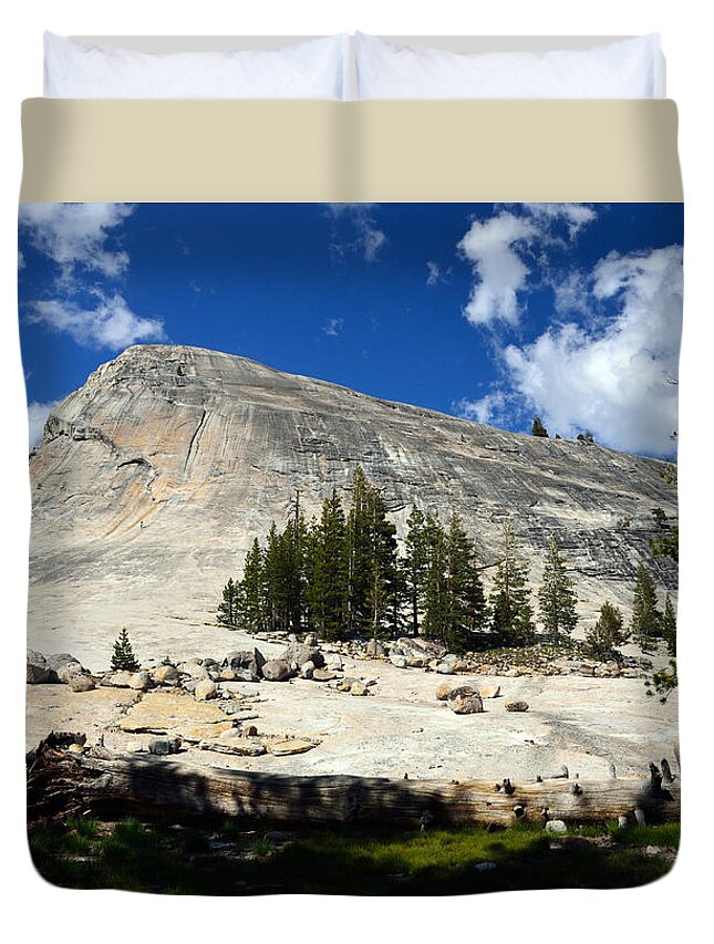 Half Dome Duvet Cover featuring the photograph Rock and trees by RicardMN Photography
