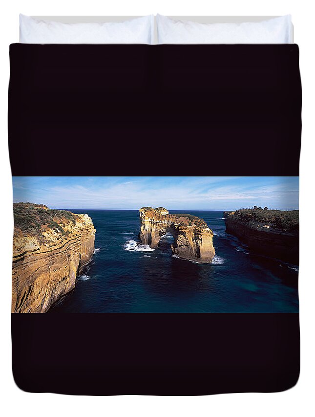 Photography Duvet Cover featuring the photograph Rock Formations In The Ocean, Campbell by Panoramic Images