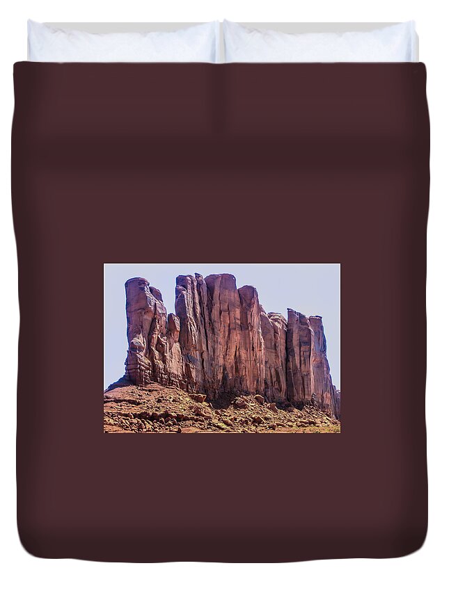 Indian Duvet Cover featuring the photograph Rock in Monument Valley by Dany Lison