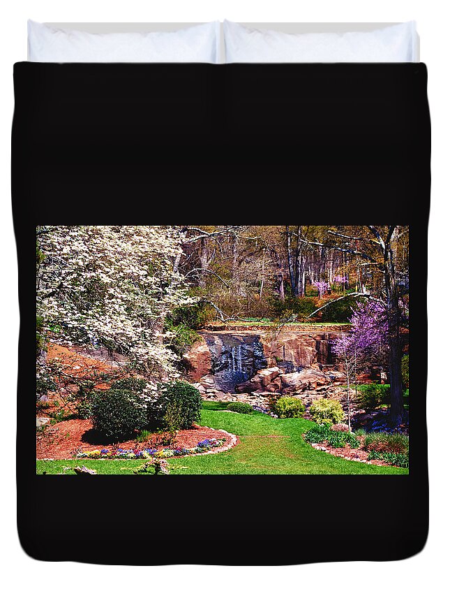 Garden Duvet Cover featuring the photograph Rock Quarry Garden by Lynne Jenkins