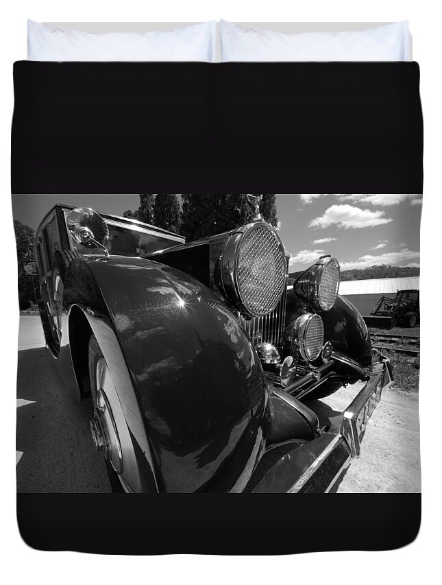 Automobiles Duvet Cover featuring the photograph Rolls Royce Station Wagon by John Schneider