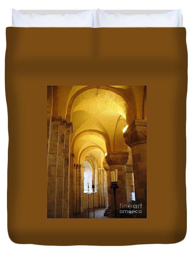 St. John's Chapel Duvet Cover featuring the photograph Romanesque by Denise Railey