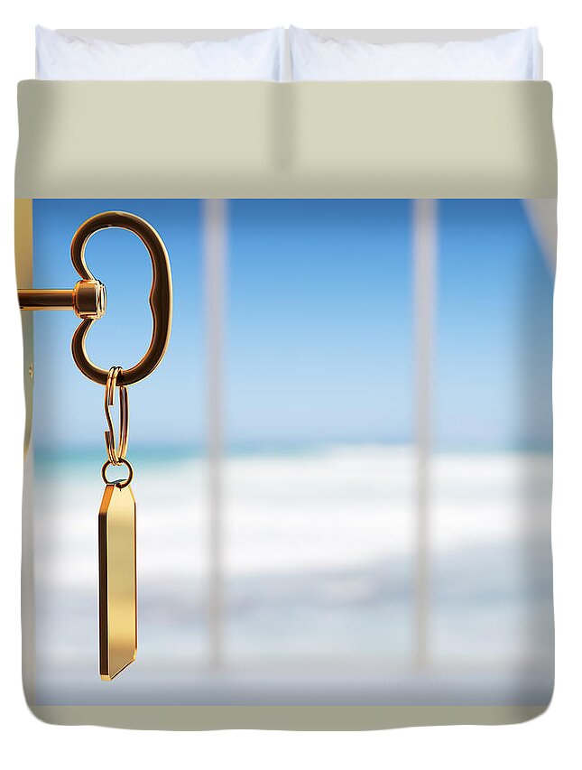 Key Duvet Cover featuring the photograph Start of a great Vacation by Johan Swanepoel
