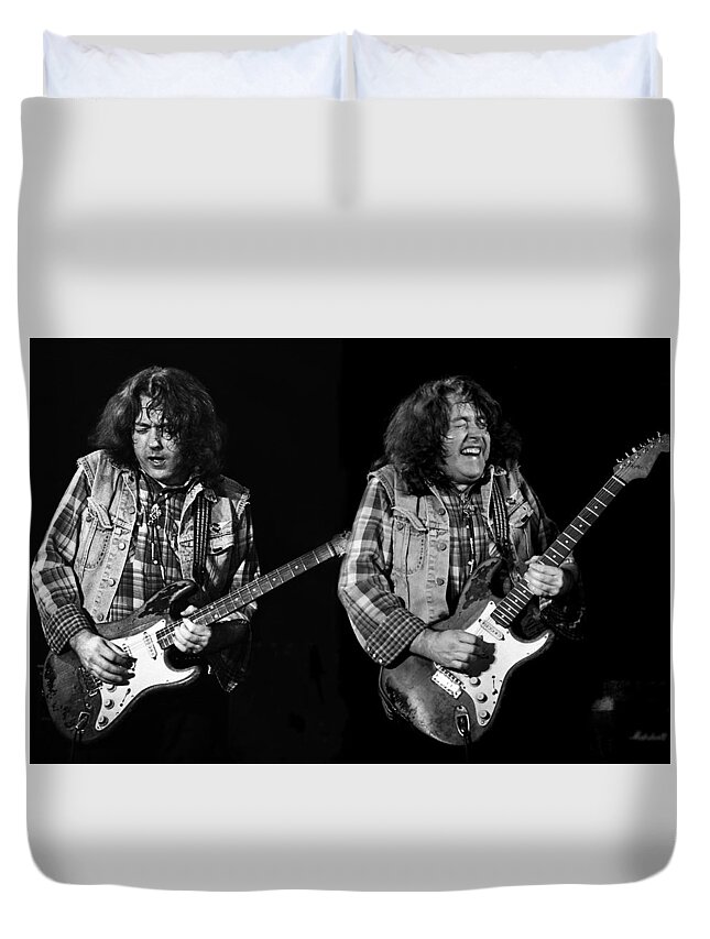 Rory Gallagher Duvet Cover featuring the photograph Rory Gallagher by Dragan Kudjerski