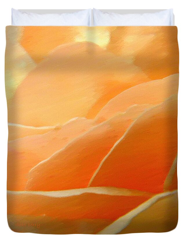 Rose Duvet Cover featuring the photograph Rose Abstract Watercolor by Chris Berry