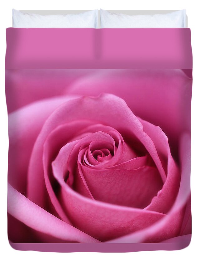 Rose In Mauve Duvet Cover featuring the photograph Rose in Mauve by Rachel Cohen