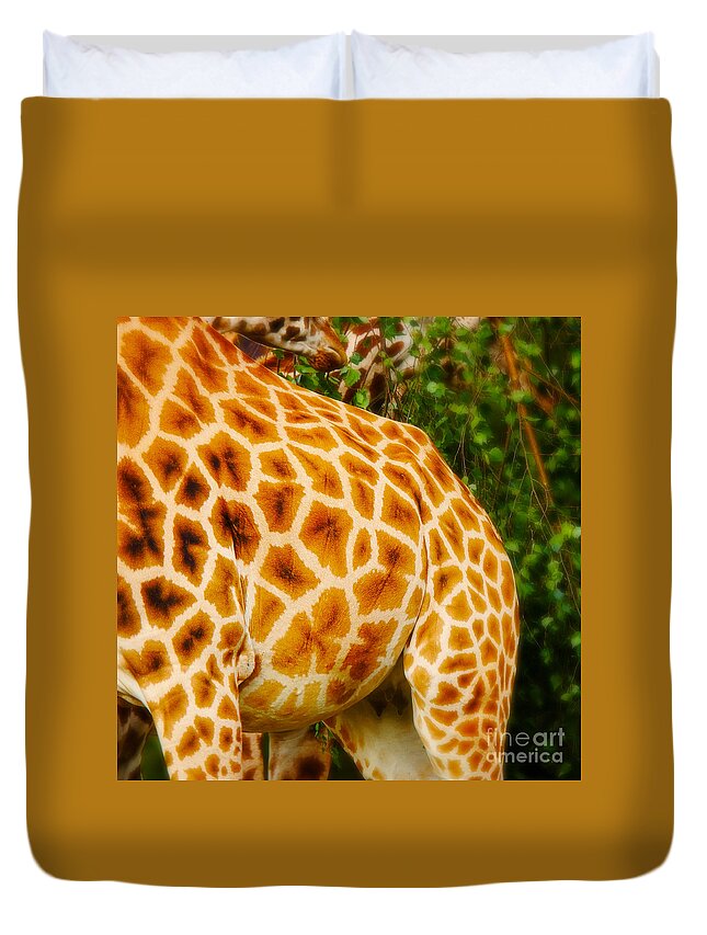 Africa Duvet Cover featuring the photograph Rothschild Giraffe by Nick Biemans