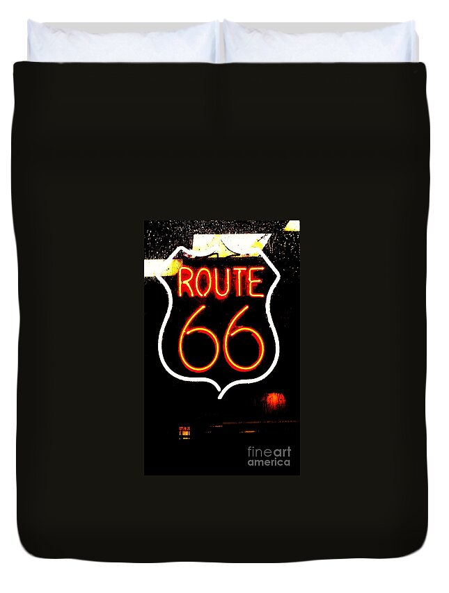  Duvet Cover featuring the photograph Route 66 2 by Kelly Awad