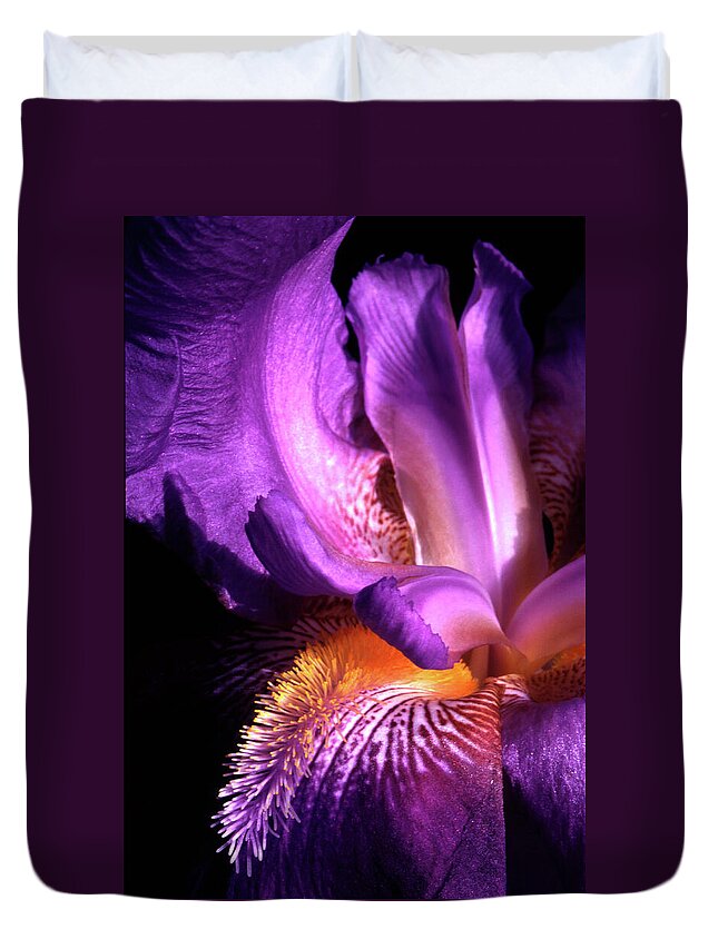 Iris Duvet Cover featuring the photograph Royal Iris by Paul W Faust - Impressions of Light
