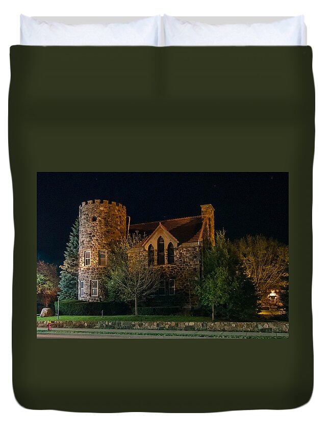 Buildings Duvet Cover featuring the photograph Roycroft Chapel by Guy Whiteley