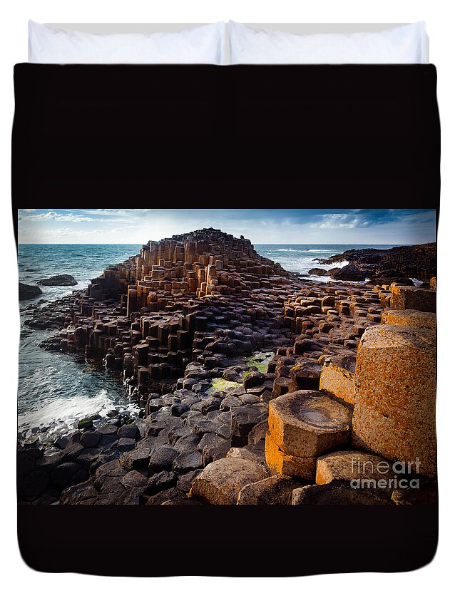 Europe Duvet Cover featuring the photograph Rugged Giant's Causeway by Inge Johnsson