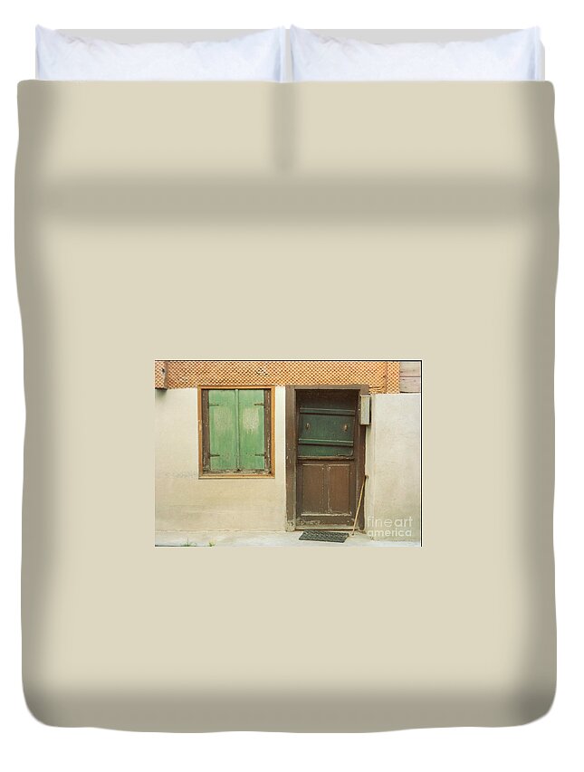 Wooden Door Duvet Cover featuring the photograph Rustic Door by Christine Jepsen