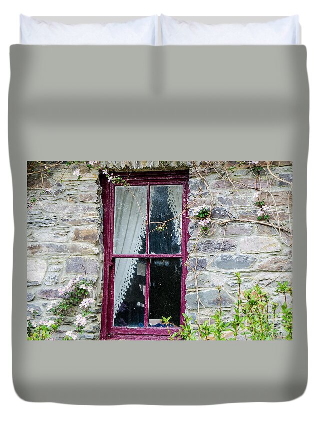 M.c. Story Duvet Cover featuring the photograph Rustic Window by Mary Carol Story