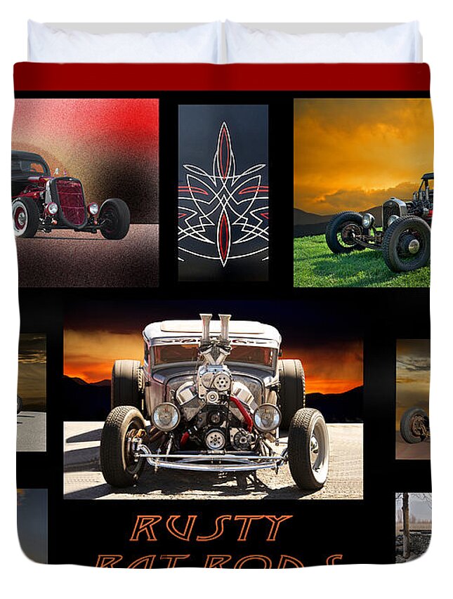 Coupe Duvet Cover featuring the photograph Rusty Rat Rods I by Dave Koontz