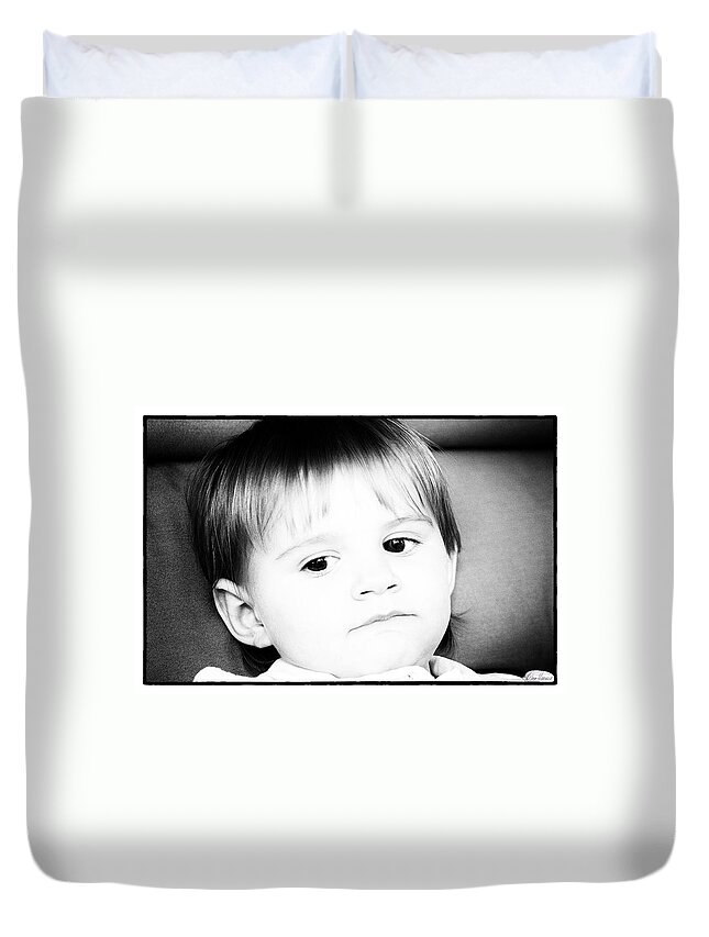 Baby Duvet Cover featuring the photograph Sad Eyes by Diana Haronis