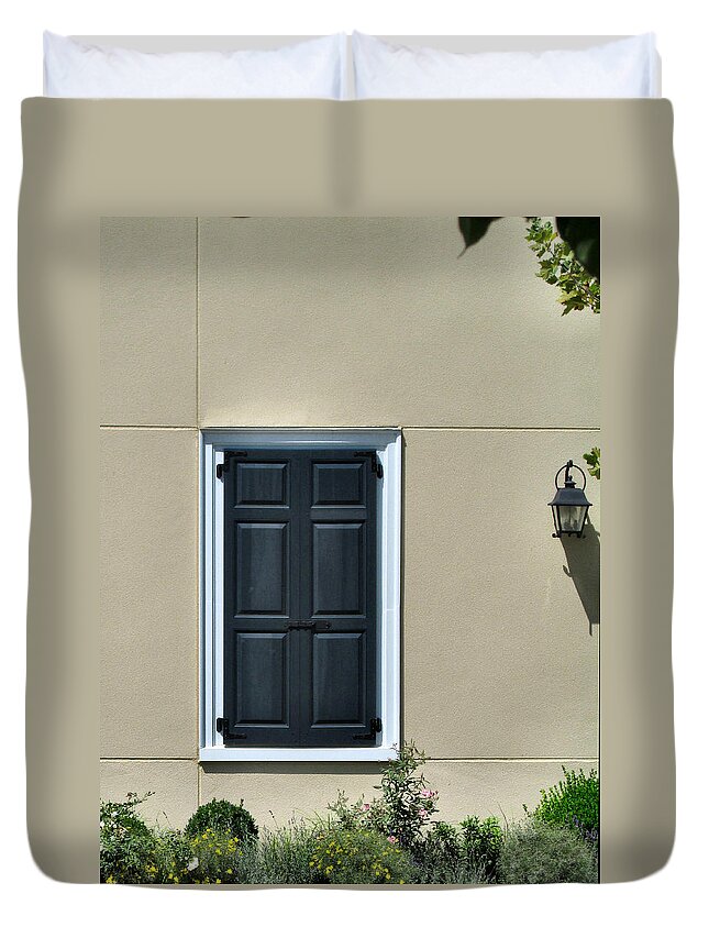 Window Duvet Cover featuring the photograph Safe from the approaching storm by Lin Grosvenor
