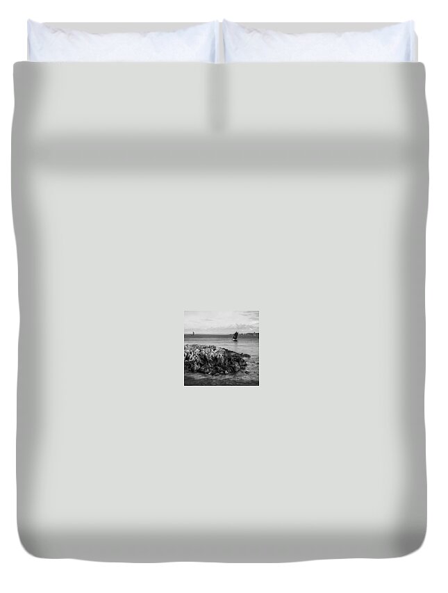 Beauty Duvet Cover featuring the photograph Sail Away Northern Ireland by Aleck Cartwright