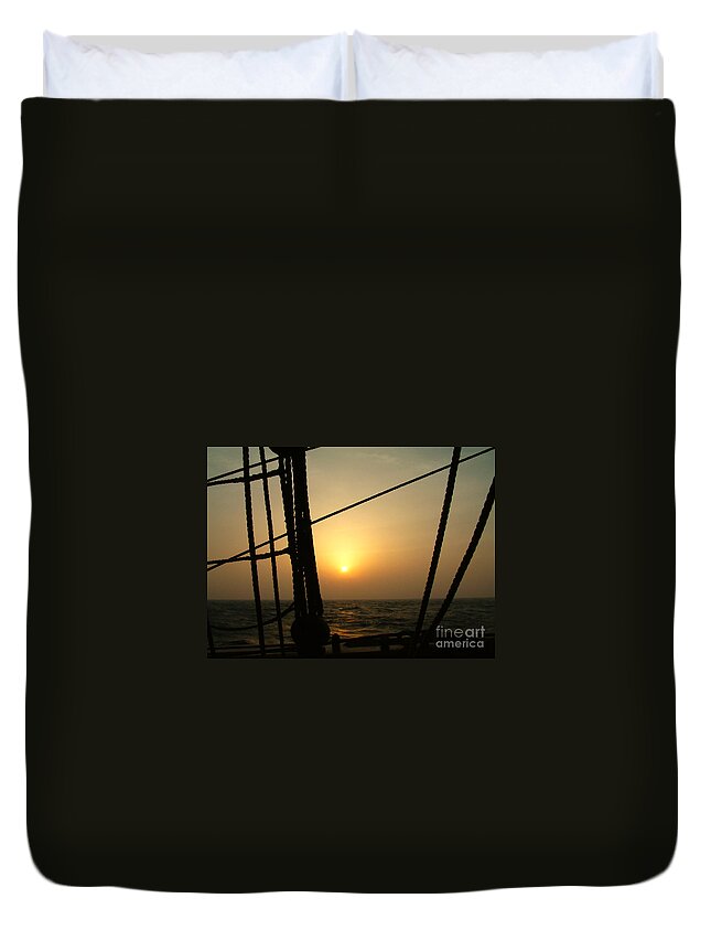 Sailing Duvet Cover featuring the photograph Sailing by Nina Ficur Feenan