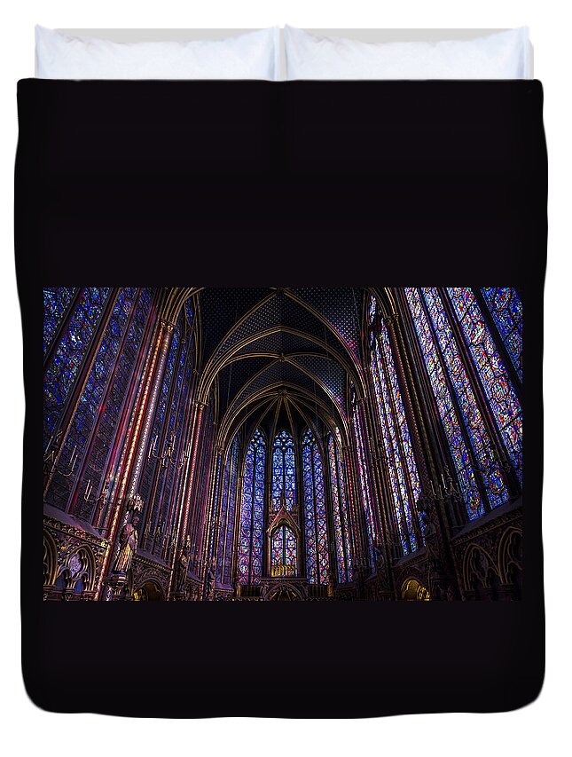 Sainte Duvet Cover featuring the photograph Sainte Chapelle by Pablo Lopez