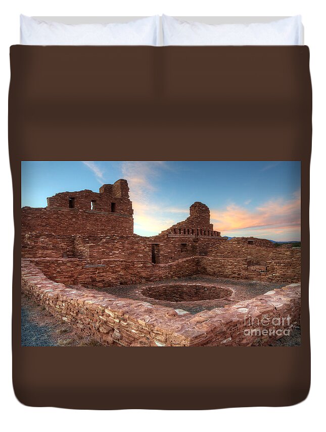 Salinas Pueblo Mission Ruins Duvet Cover featuring the photograph Salinas Pueblo Mission Abo Ruin by Bob Christopher