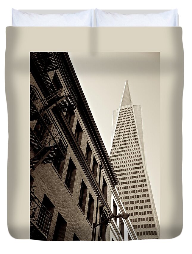 San Francisco Duvet Cover featuring the photograph San Francisco Angles by Eric Tressler