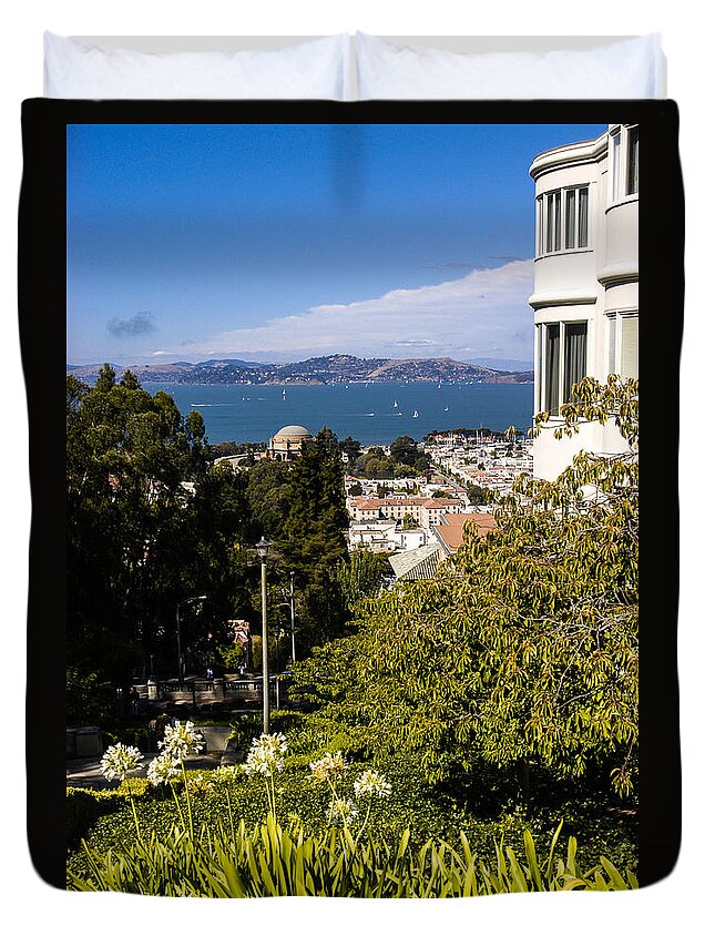 Apartment Duvet Cover featuring the photograph San Francisco Bay by Mark Llewellyn