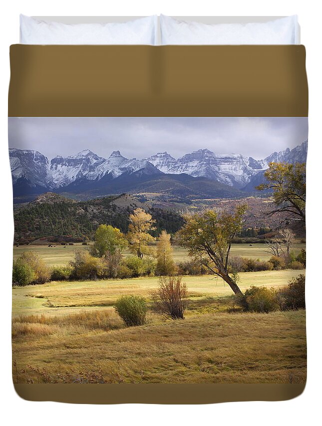 Autumn Duvet Cover featuring the photograph San Juan Gold by Eric Glaser