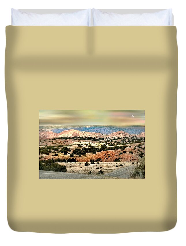 Landscape Duvet Cover featuring the photograph A Girl From New York by Diana Angstadt