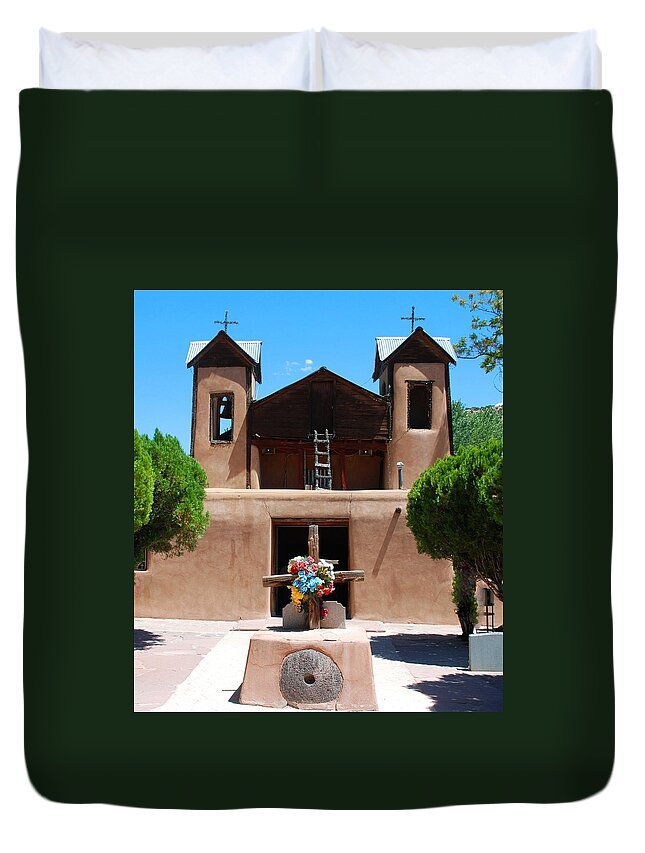 Santa Fe Duvet Cover featuring the photograph Santuario de Chimayo 2 by Dany Lison