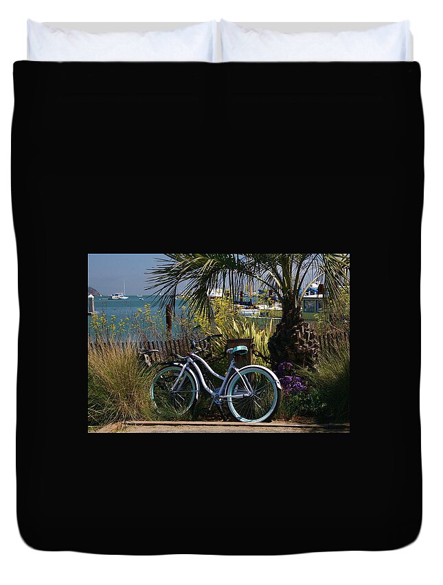 Mandala Duvet Cover featuring the photograph Sausalito Summer by Alicia Kent