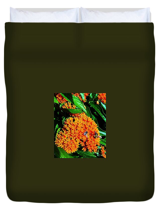 Butterfly Bush Duvet Cover featuring the photograph Save Our Bees by Yolanda Raker