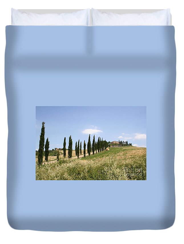 Way Duvet Cover featuring the photograph Scenic Tuscany by Christiane Schulze Art And Photography