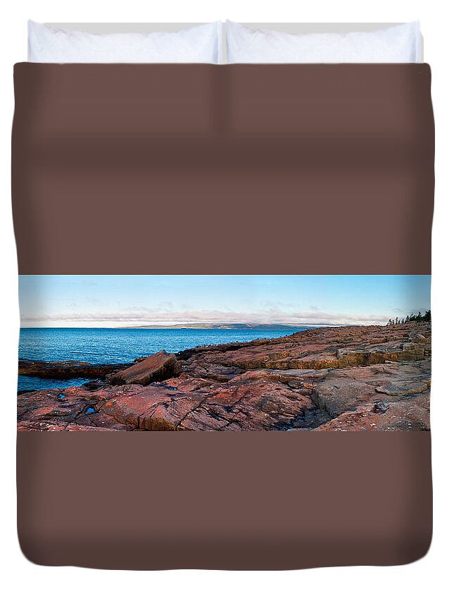 Acadia National Park Duvet Cover featuring the photograph Schoodic Point 8414 by Brent L Ander