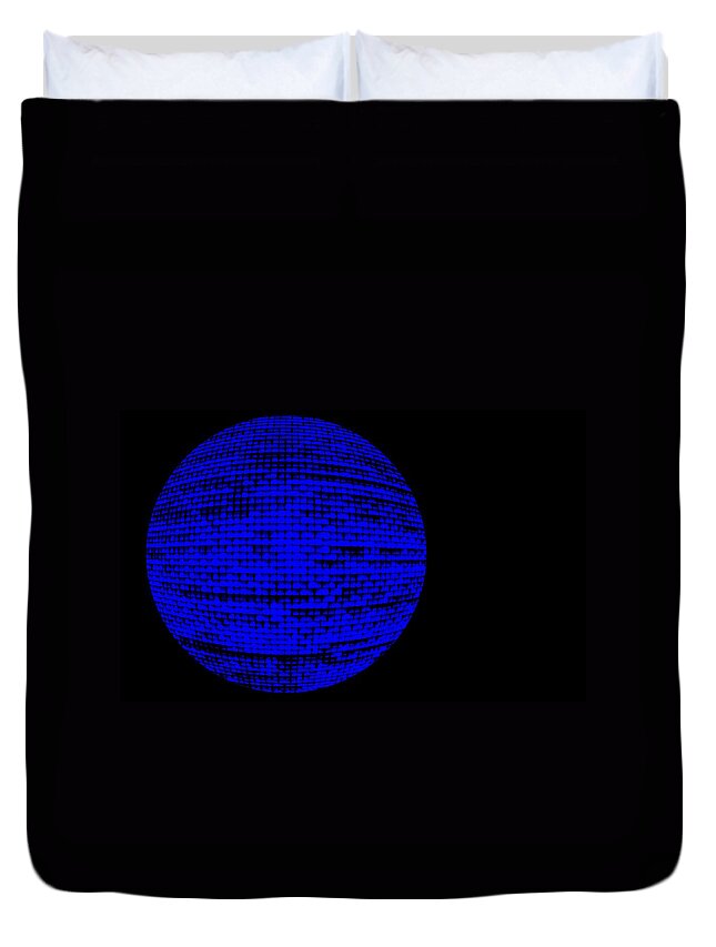 Window Duvet Cover featuring the photograph Screen Orb-22 by Larry Jost