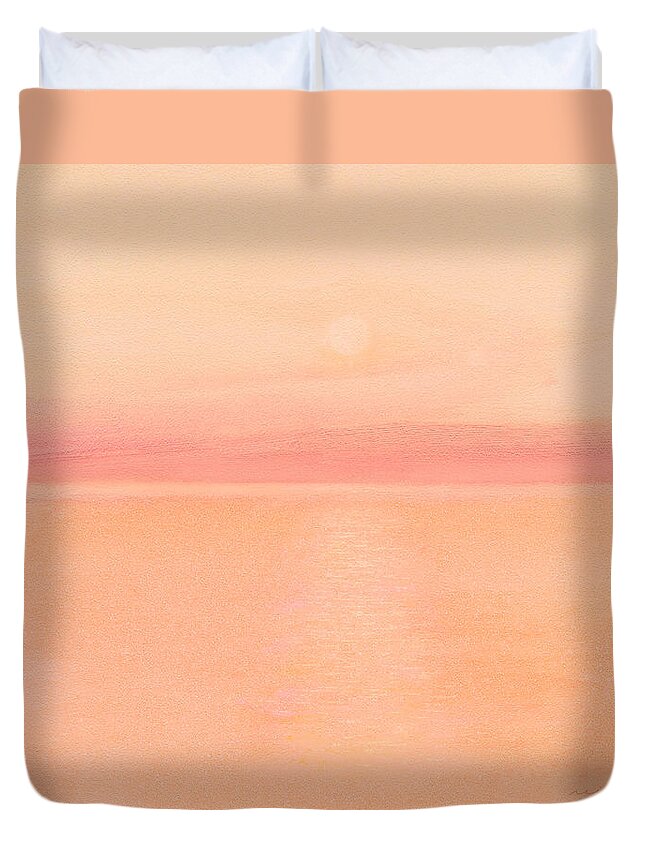 Sea Duvet Cover featuring the painting Sea Horizon by J Reifsnyder